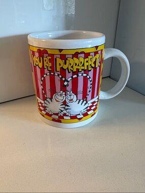 Vintage 1990s Steve Gray Mug Moments You’re Purrrfect! Cat Ceramic Mug